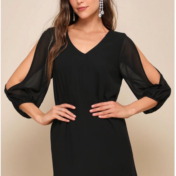 Shifting Dears Black Long Sleeve Dress - Picture 2 of 8
